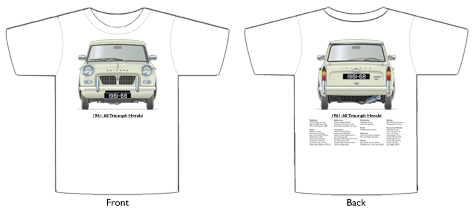 Triumph Herald 1961-68 T-shirt Front & Back